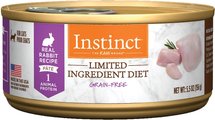 Instinct Limited Ingredient Diet Grain-Free Pate Real Rabbit Recipe Canned Cat Food, 5.5-oz, case of 12