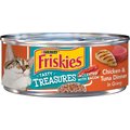 Friskies Tasty Treasures Chicken & Tuna Dinner in Gravy Canned Cat Food, 5.5-oz, case of 24