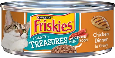 Friskies Tasty Treasures Chicken Dinner in Gravy Canned Cat Food, slide 1 of 1