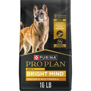 Purina Pro Plan Bright Mind Adult 7+ Chicken & Rice Formula Dry Dog Food, 16-lb bag