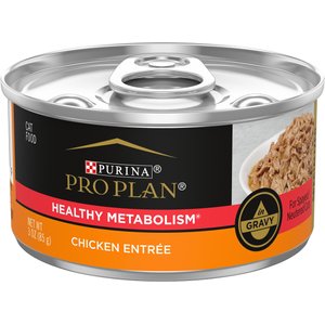 Purina Pro Plan Focus Healthy Metabolism Formula Chicken Entrée in Gravy Adult Canned Cat Food, 3-oz, case of 24