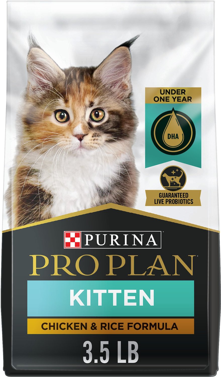 Purina Pro Plan Focus Kitten Chicken & Rice Formula Dry Cat Food, 3.5