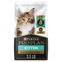 Purina Pro Plan Kitten Chicken & Rice Formula Dry Cat Food, 3.5-lb bag