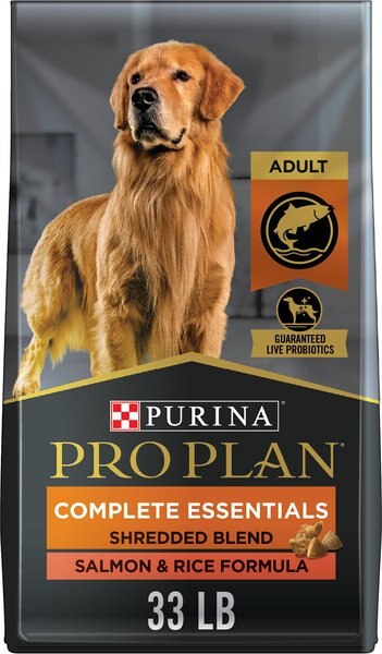 Purina Pro Plan Adult Shredded Blend Salmon & Rice Formula Dry Dog Food, 33-lb bag slide 1 of 9