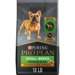 Purina Pro Plan Shredded Blend Adult Small Breed Chicken & Rice Formula Dry Dog Food, 18-lb bag