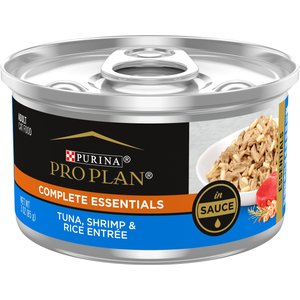 Purina Pro Plan Savor Adult Tuna, Shrimp & Rice Entrée in Sauce Canned Cat Food, 3-oz, case of 24