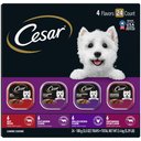 Cesar Classic Loaf in Sauce Beef Recipe, Filet Mignon, Grilled Chicken, & Porterhouse Steak Flavors Variety Pack Dog Food Trays, 3.5-oz, case of 24