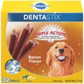 Pedigree Dentastix Bacon Flavor Large Dental Dog Treats, 32 count
