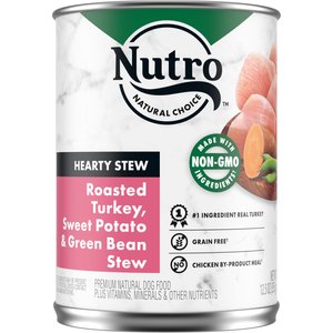 Nutro Hearty Stew Turkey, Sweet Potato & Green Bean Cuts in Gravy Canned Dog Food, 12.5-oz, case of 12