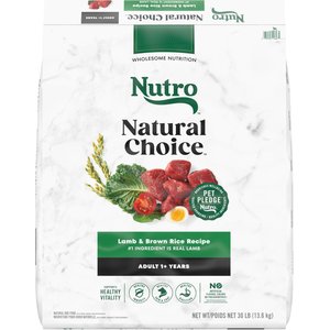 Nutro Natural Choice Adult Lamb & Brown Rice Recipe Dry Dog Food, 30-lb bag