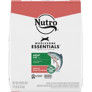 Nutro Wholesome Essentials Adult Salmon & Brown Rice Recipe Dry Cat Food, 14-lb bag