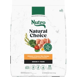 Nutro Natural Choice Senior Chicken & Brown Rice Recipe Dry Dog Food, 30-lb bag