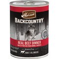 Merrick Backcountry Grain-Free 96% Real Beef Dinner Recipe Canned Dog Food, 12.7-oz can, case of 12