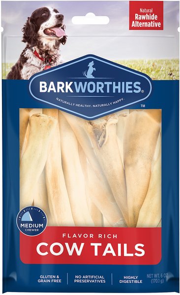 Barkworthies Cow Tails Dog Treats, 6-oz bag slide 1 of 8