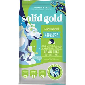 Solid Gold Leaping Waters Sensitive Stomach Grain-Free Cold Water Salmon & Vegetable Dry Dog Food, 4-lb bag