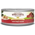 Whole Earth Farms Grain-Free Real Beef Pate Recipe Canned Cat Food, 5-oz, case of 24