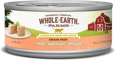 9. Whole Earth Farms Grain-Free Real Salmon Pate Recipe Canned Cat Food