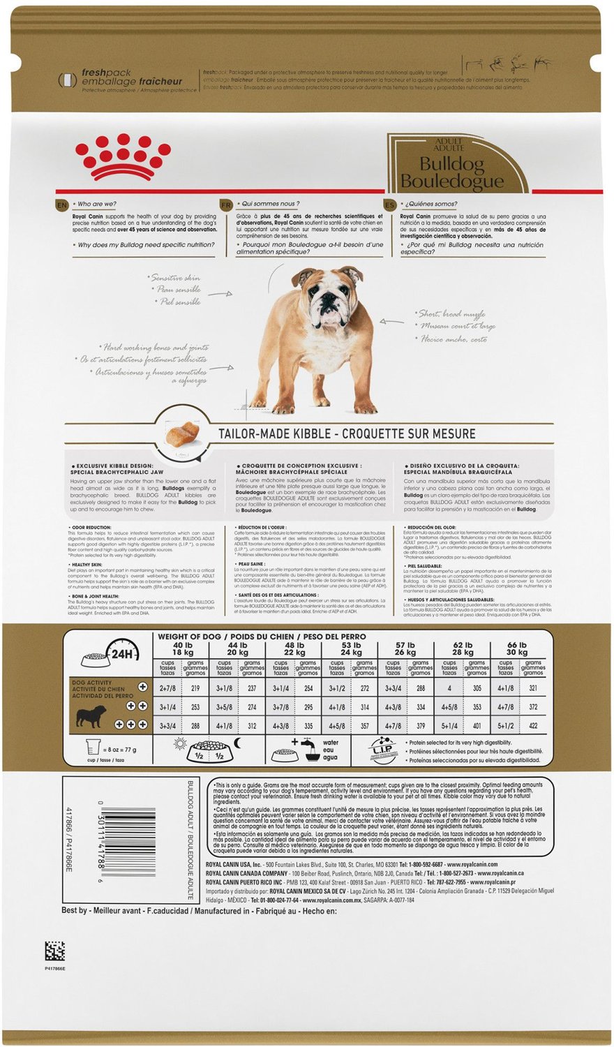 Royal Canin Bulldog Adult Dry Dog Food, 17lb bag