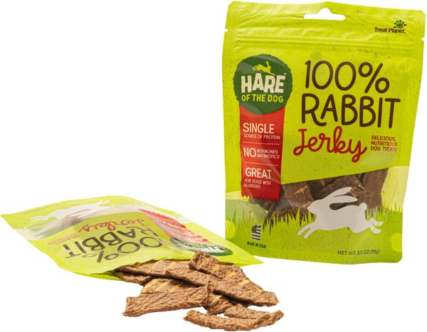 Hare of the Dog 100% Rabbit Jerky Dog Treats, 3.5-oz bag slide 1 of 2