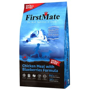 FirstMate Small Bites Limited Ingredient Diet Grain-Free Chicken Meal with Blueberries Formula Dry Dog Food, 5-lb bag