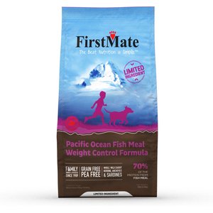 FirstMate Weight Control Limited Ingredient Diet Senior Grain-Free Pacific Ocean Fish Meal Formula Dry Dog Food, 5-lb bag