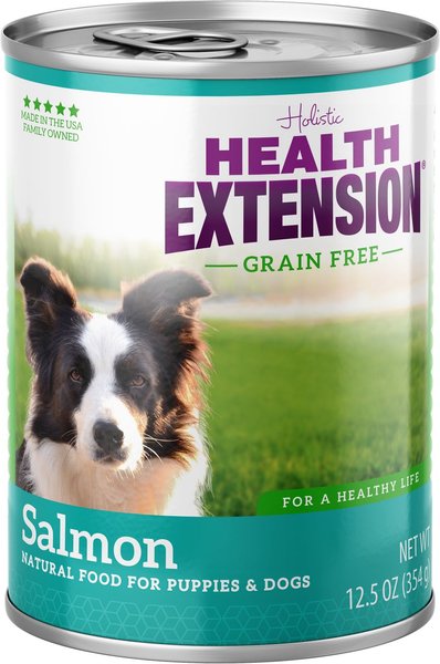 Health Extension Grain-Free Salmon Entree Canned Dog Food, 12.5-oz, case of 12 slide 1 of 4
