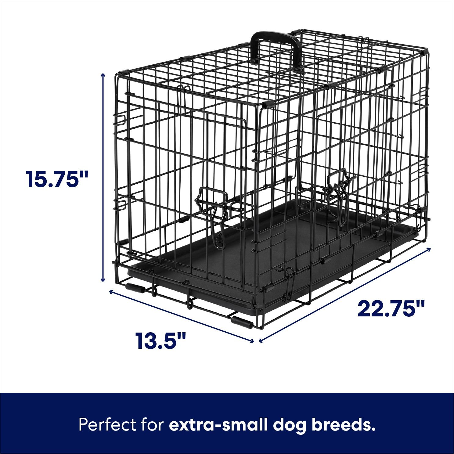 Frisco Fold & Carry Double Door Dog Crate, 22-in - Chewy.com