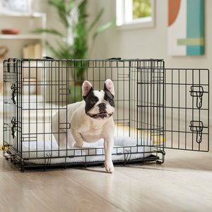 Frisco Fold & Carry Double Door Collapsible Wire Dog Crate, 30 inch