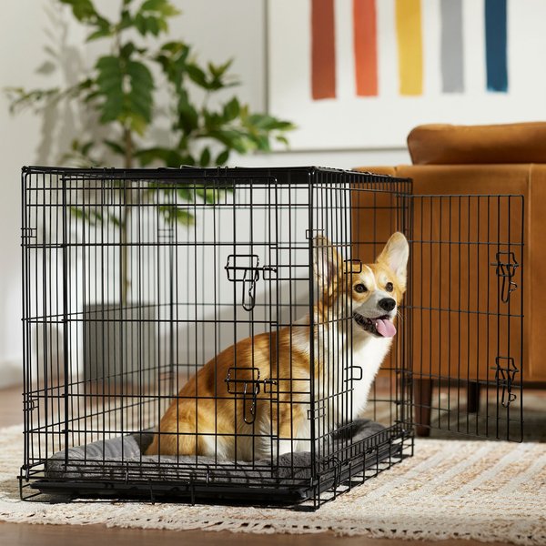 Frisco Fold & Carry Double Door Collapsible Wire Dog Crate, 36 inch slide 1 of 8