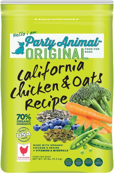 Party Animal California Chicken & Oats Recipe Dry Dog Food, 25-lb bag slide 1 of 5