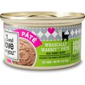 I and Love and You Whascally Wabbit Pate Grain-Free Canned Cat Food, 3-oz, case of 24