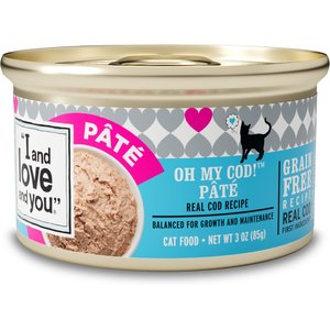 I and Love and You Oh My Cod! Pate Grain-Free Canned Cat Food, 3-oz, case of 24