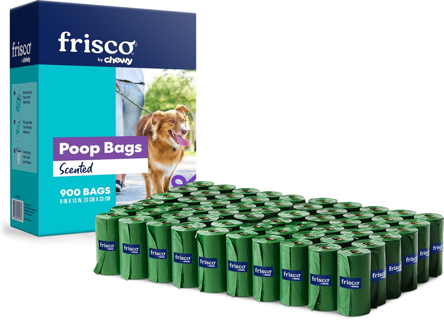 Frisco Refill Dog Poop Bags 2 Dispensers Scented 900 Count