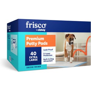 Frisco Extra Large Dog Training & Potty Pads, 28 x 34-in, 40 count, Unscented