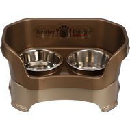 Neater Pets Neater Feeder Deluxe Elevated & Mess-Proof Dog Bowls, Bronze