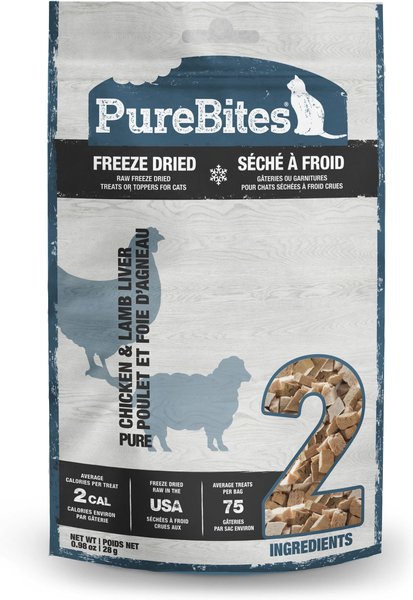 PureBites Chicken Breast & Lamb Freeze-Dried Raw Cat Treats, 0.98-oz bag slide 1 of 10