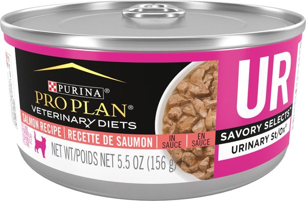 Purina Pro Plan Veterinary Diets UR Urinary St/Ox Savory Selects Salmon in Sauce Wet Cat Food, 5.5-oz case of 24 slide 1 of 11