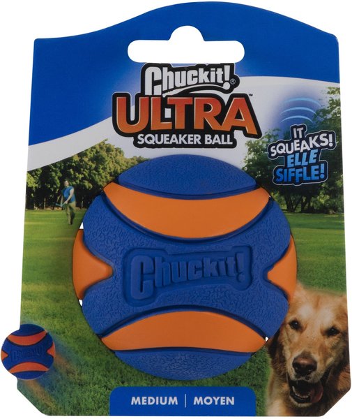Chuckit! Ultra Squeaker Ball Tough Dog Toy, Medium slide 1 of 9