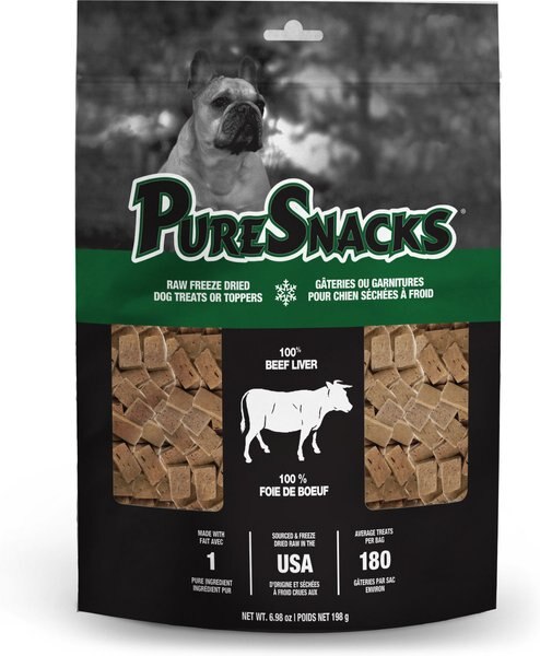 PureSnacks Beef Liver Freeze-Dried Dog Treats, 6.98-oz bag slide 1 of 7