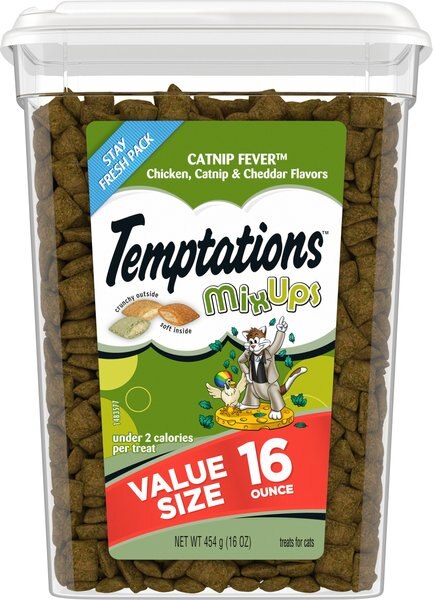 Temptations Mixups Catnip Fever Cat Treats, 16-oz tub slide 1 of 9