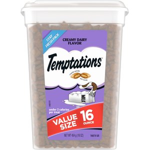 Temptations Creamy Dairy Flavor Cat Treats, 16-oz tub