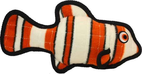 Tuffy's Ocean Creatures Fish Squeaky Plush Dog Toy, Orange slide 1 of 8