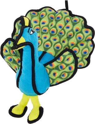 Tuffy's Zoo Peacock Squeaky Plush Dog Toy, slide 1 of 1