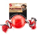 Ethical Pet Play Strong Ball & Rope Tough Dog Chew Toy, 3.25-in