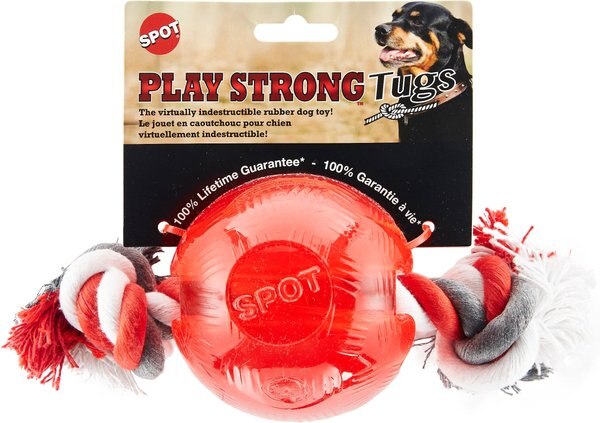Ethical Pet Play Strong Ball & Rope Tough Dog Chew Toy, 3.75-in slide 1 of 3