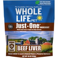 Whole Life Just One Ingredient Pure Beef Liver Freeze-Dried Dog & Cat Treats