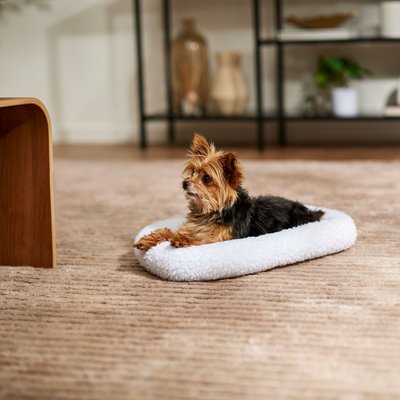 Frisco Quilted Fleece Pet Bed & Crate Mat, Ivory, 18-in - Chewy.com