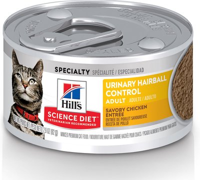 2. Hill's Science Diet Adult Urinary Hairball Control Chicken Entree