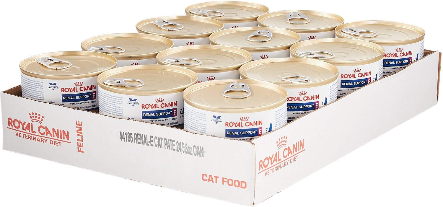 Royal Canin Veterinary Diet Renal Support E Canned Cat Food 5 8 Oz Case Of 24 Chewy Com