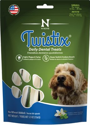 N-Bone Twistix Vanilla Mint Flavored Mint Flavored Dental Dog Treats, slide 1 of 1